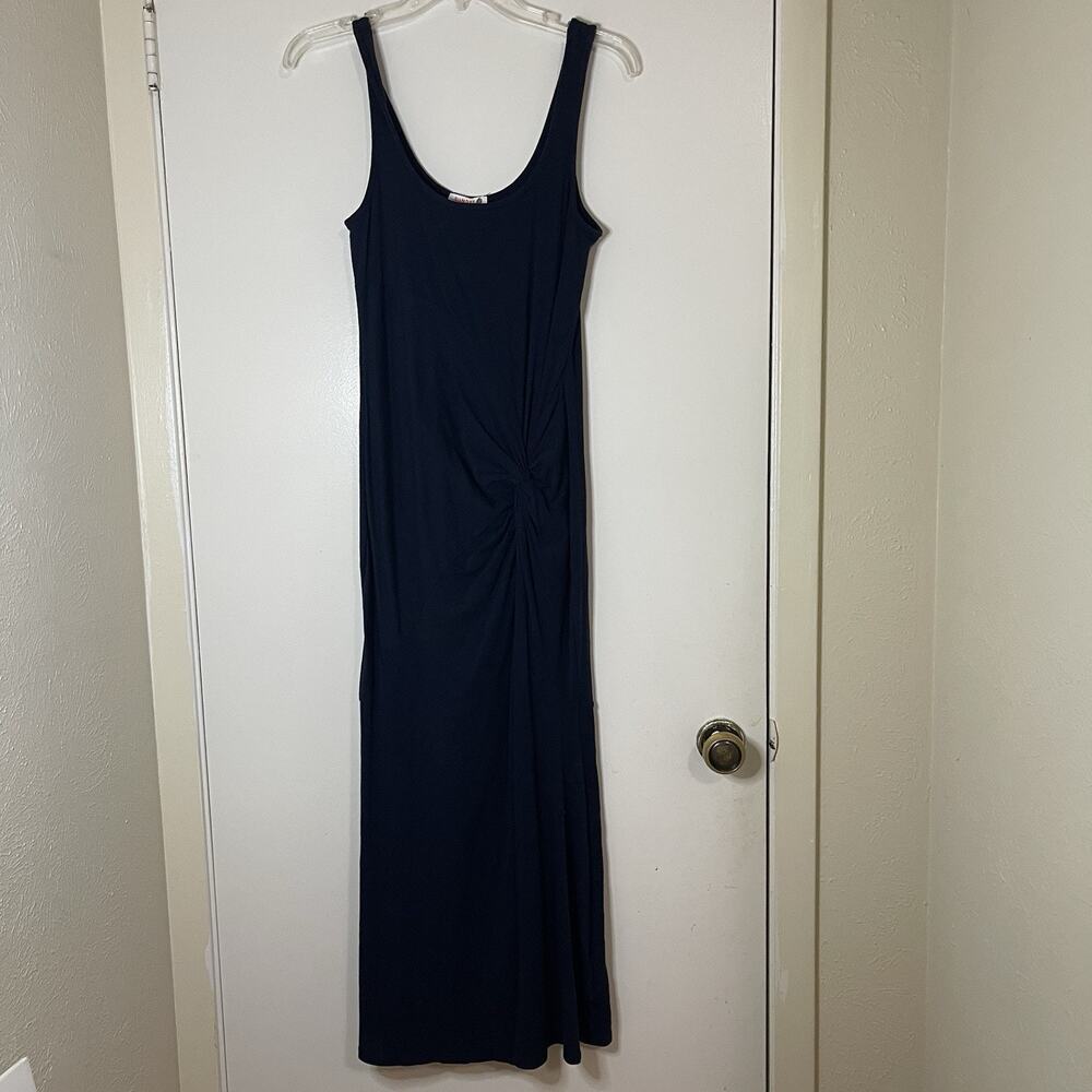NEW! Sundry Navy scoop neck tank side cinch maxi dress size 2 medium -read